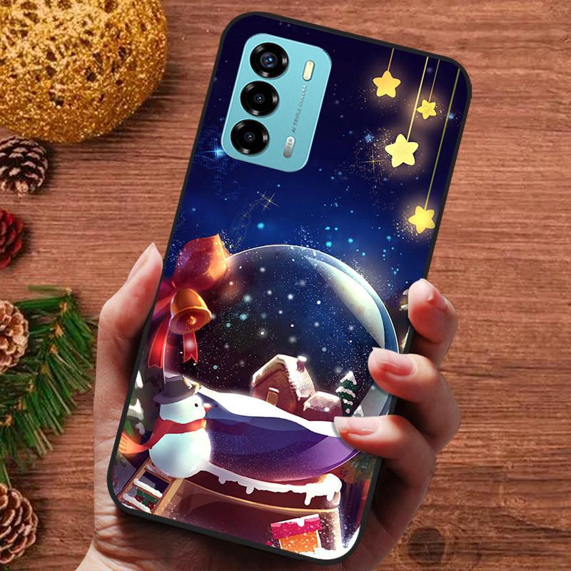 Christmas Silicone Soft Case for ZTE Blade V40 V30 Vita V40 Design V41 Smart A7050 Cover Bumper 8030 9030 Cute Bumper Funda
