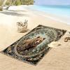 Vintage Floral Art Print Beach Towel, Large Soft Quick Dry Towel for Beach Camping Swimming