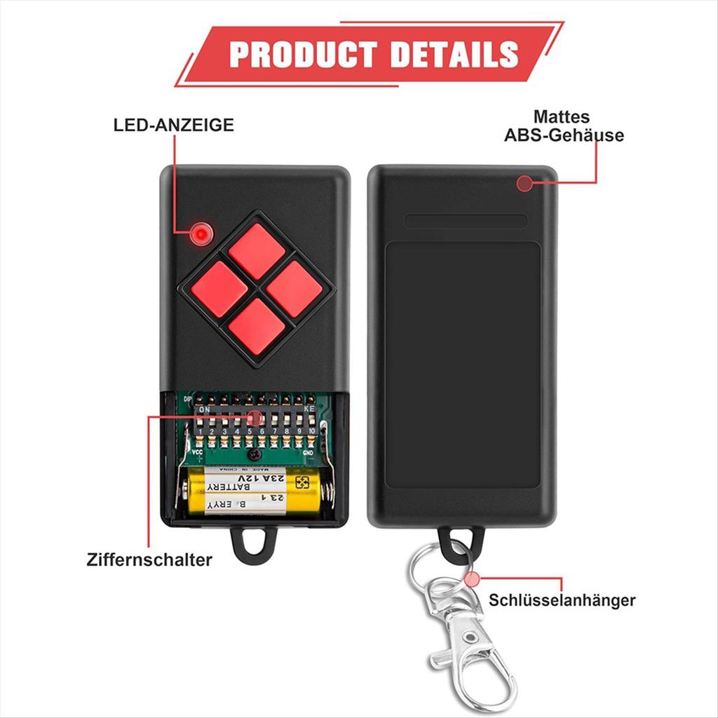 Garage Door Remote Control for S10-868A4L00,868.3MHz AM Handheld Transmitter for S10-868A1L00,Pack of 2