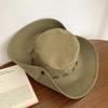 Summer Western Cowboy Hat Women Men Large Brim Fisherman Hat Outdoor Camping Hiking Fishing Sunshade Panama Cap