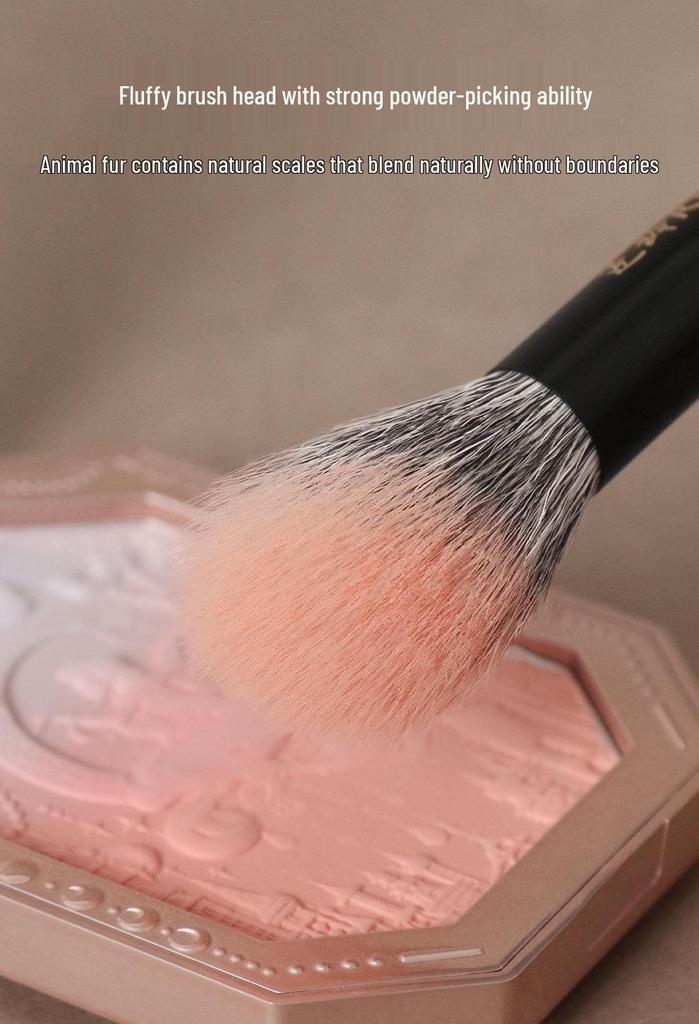 Sandalwood T34 Angled Dotting Blush Brush - Handmade Soft Anti-Aging Makeup Brush
