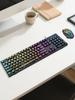 Wired USB Gaming Keyboard and Mouse Ergonomic Keyboard RGB Backlit Computer Keyboard 1.4M Compact PC Keyboard for Laptop Desktop