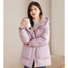 Fengxun Women's Korean Style Hooded Down Puffer Jacket