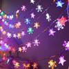 Stars Snowflakes Outdoor Solar Led String Lights Tent Decor For Camping And Party