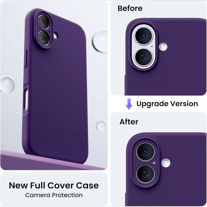 Coque de Protection - BOOLING - iPhone Air - Silicone Ultra Fine Léger - Violet Nuit - 2 Vitres