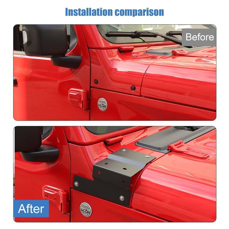 A-pillar Lamp Bracket Light Mount Support Stand For Jeep Wrangler JL For JT Gladiator 2018 Up Exterior Accessories