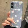Colorful Star Hello Kitty Compatible Case for Apple 17/16 Pro Max, 15/14, 13 - Transparent and Large