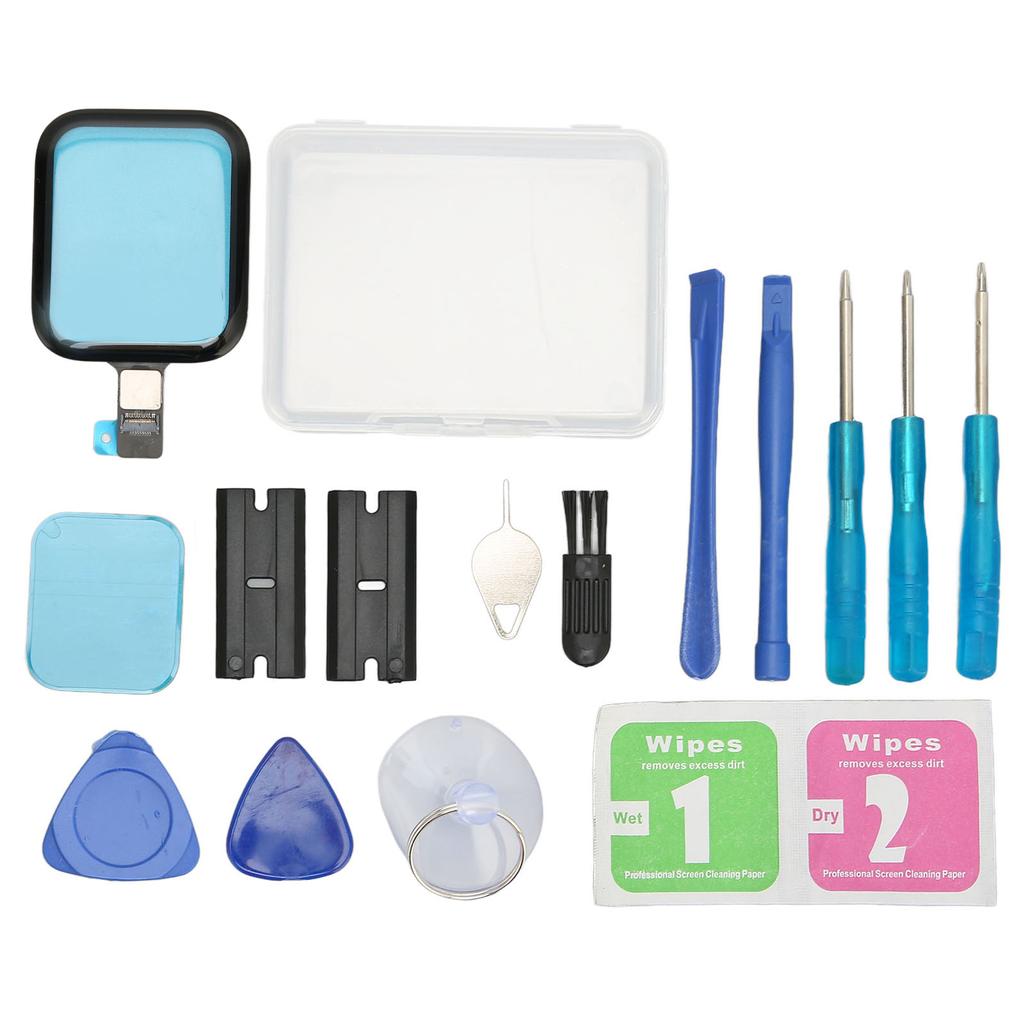 Watch Front Glass Lens Replacement Watch Screen Repair Kit Touch Screen Digitizer Glass for IOS Watch S5 SE 44mm 1.73in