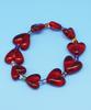 Bonbeau Fancy Heart Line Beads Bracelet Colored Heart Ball Bead Bracelet 6 Colors