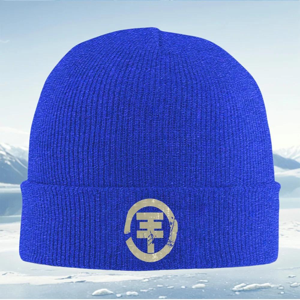 Symbol circle design vintage abstract Knitted Hat Unisex Women Unisex Beanie Pullover Cap Winter Thermal Warm Christmas Outdoor Cyc