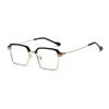 5PCS Eyeglasses Business Vintage Eyebrow Line Square Men's Eyeglass Frame Unique Board Material Women's Semi-frame