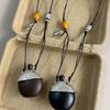 Artisanal Crafted Wooden Pendant Necklace Modern Ethnic Styles Statement Pieces