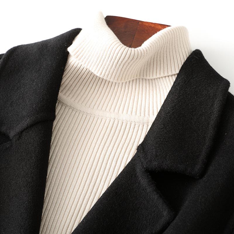 Double-sided cashmere coat women's medium and long autumn and winter new knee-slim and thin wool coat