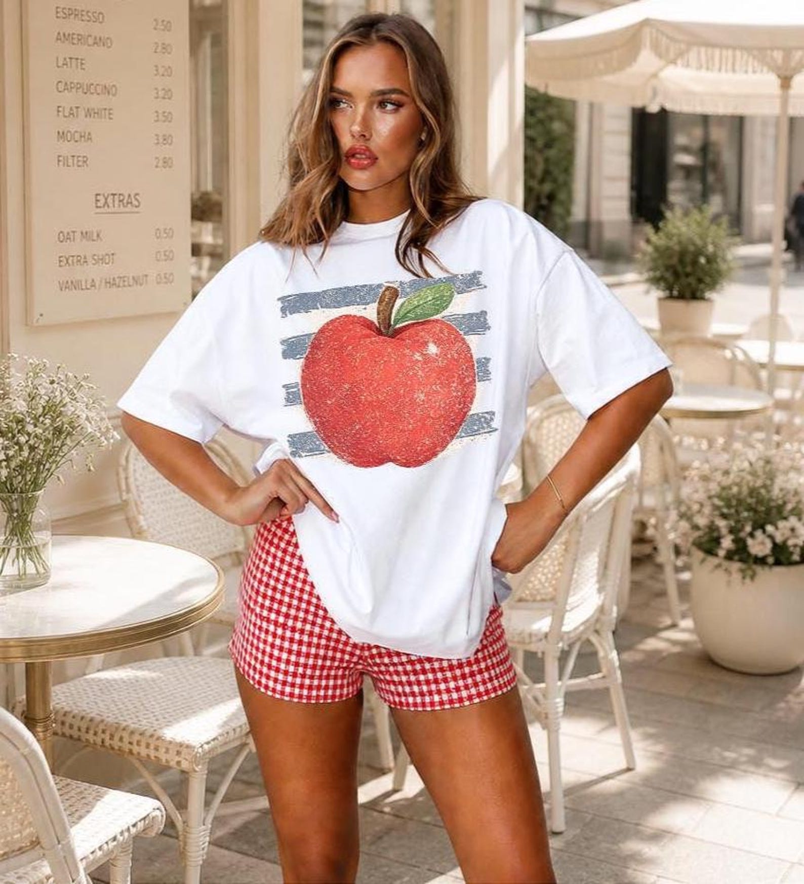 Comfort Color Teache Apple Shirt, Fruit Graphic Tee, Teacher Appreciation Shirt, Teacher Gift Shirt, Apple Tee, Cottagecore Apple Shirt 3XL