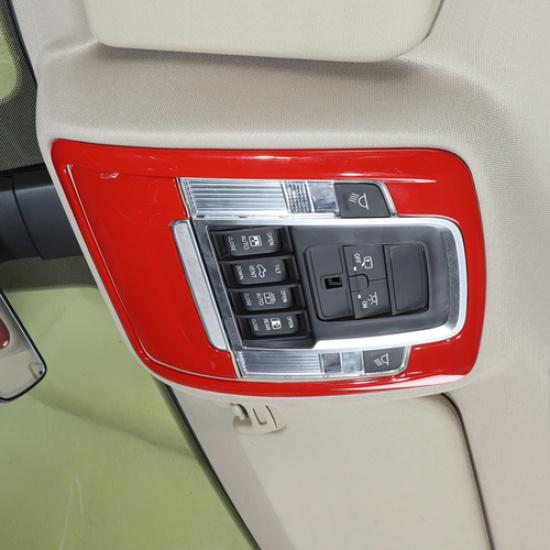 Fit For -2025 Dodge Ram 1500 ABS Red Roof Reading Light Lamp Cover Trim 2PCS