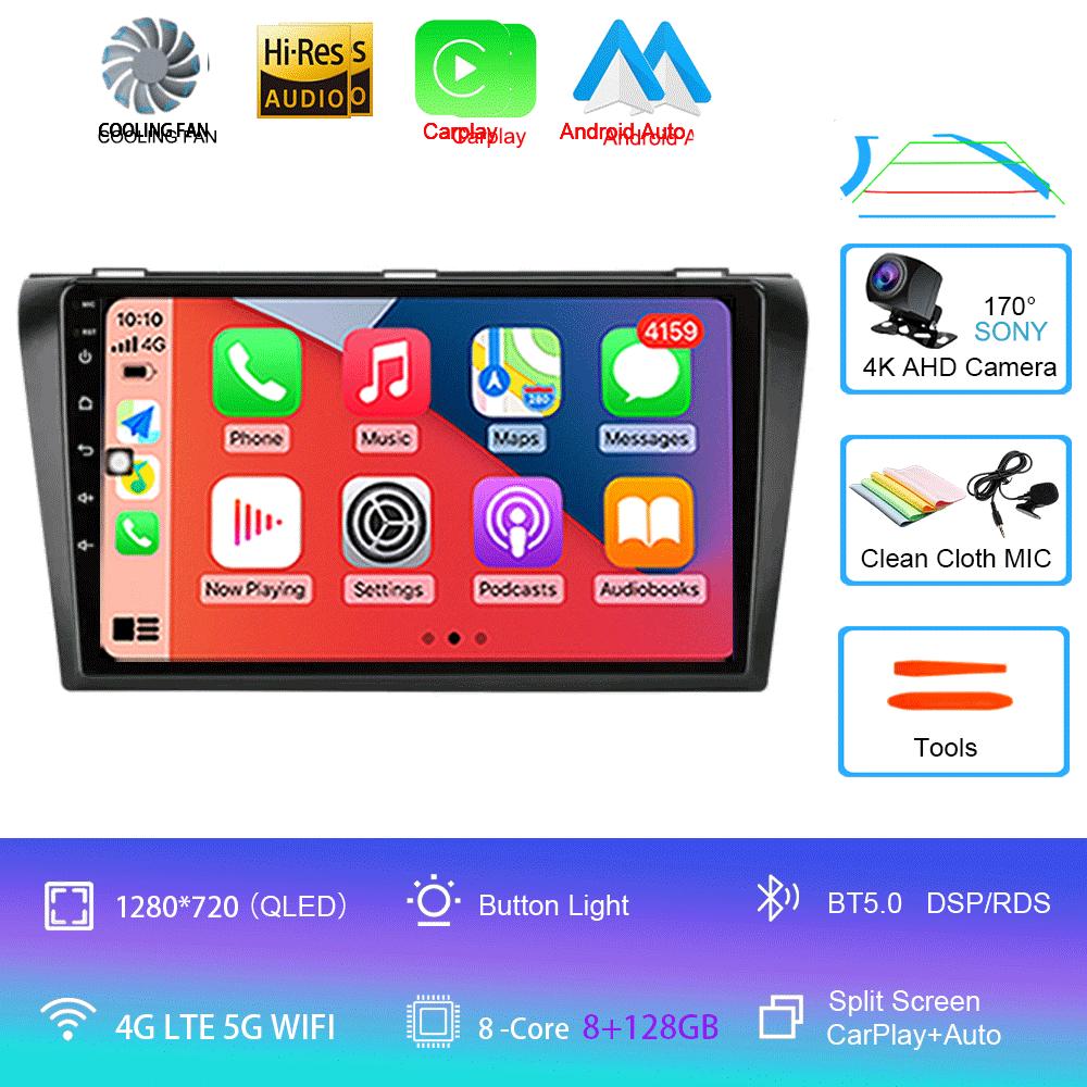 Android 14 Video Player Car Radio For Mazda 3 2004 -2009 2din with BOSE Multimedia Player Carplay Stereo GPS Head Unit