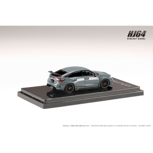 1/64 Scale Honda Civic Type R (FL5) Racing Black Package/Genuine Optional Parts Equipped Vehicle, Sonic Gray Pearl