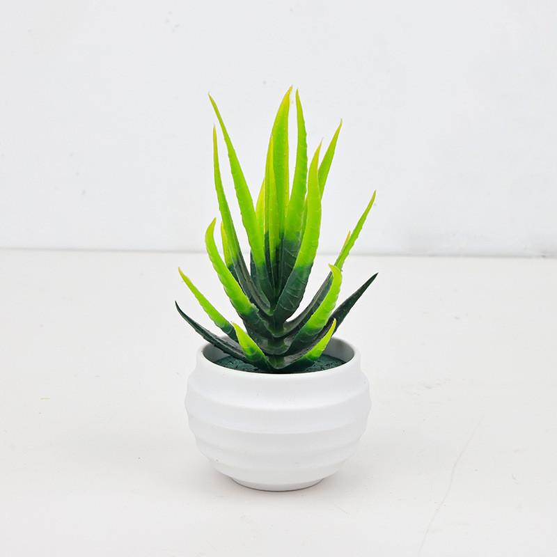 Succulent Aloe Vera Simulated Green Plant For Home And Office Table Decor
