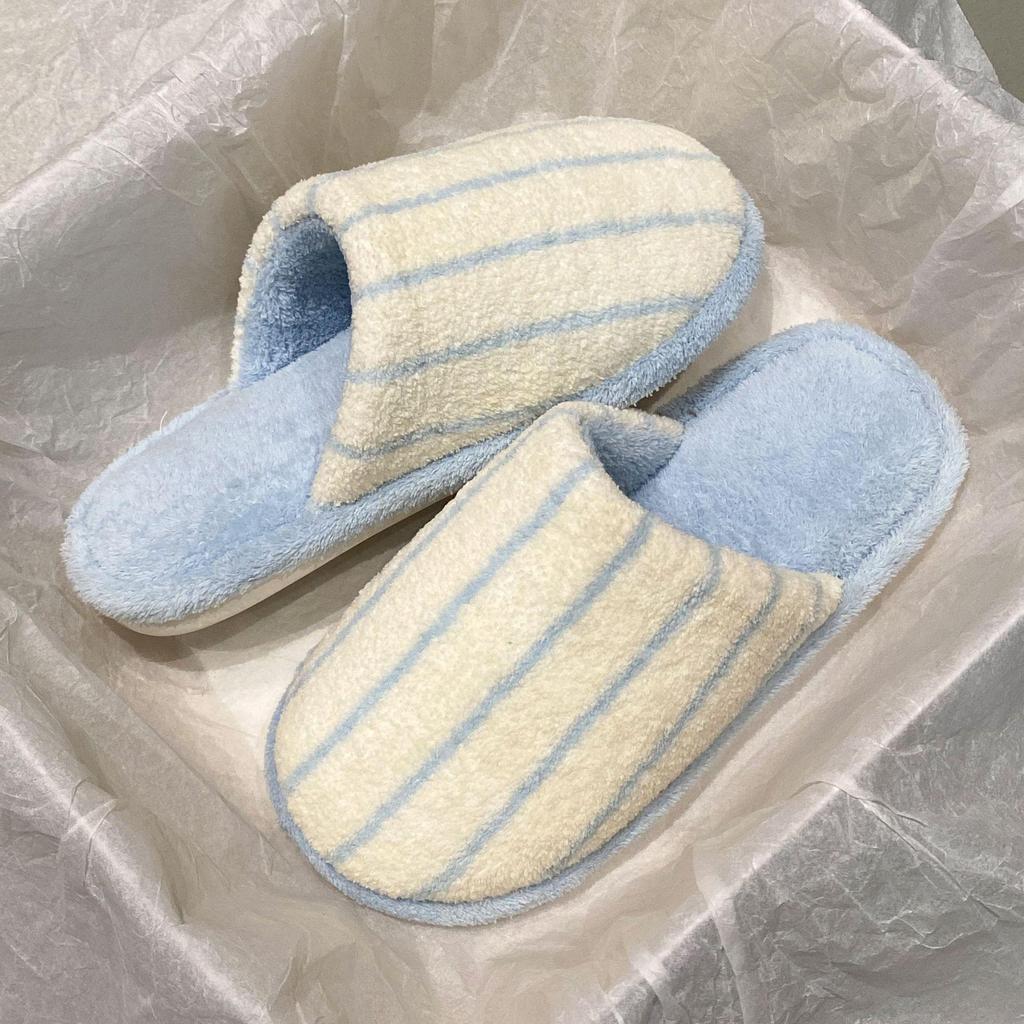 Women's Non-Slip Cotton Slippers - Soft, Silent, Closed-Toe for Indoor Comfort - Perfect for Autumn and Winter.