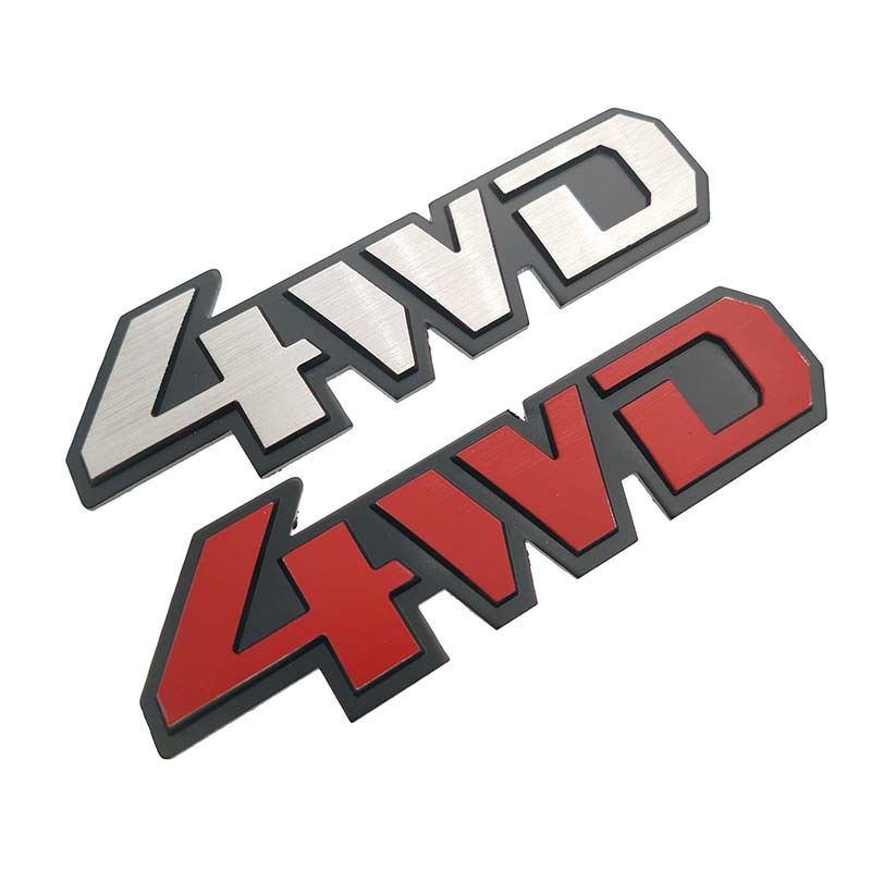 3D Auto Car Styling Chrome Metal Sticker 4WD Emblem Badge Rear Decal Logo for Toyota Impreza Subaru Honda 4X4 Off Road SUV 4WD