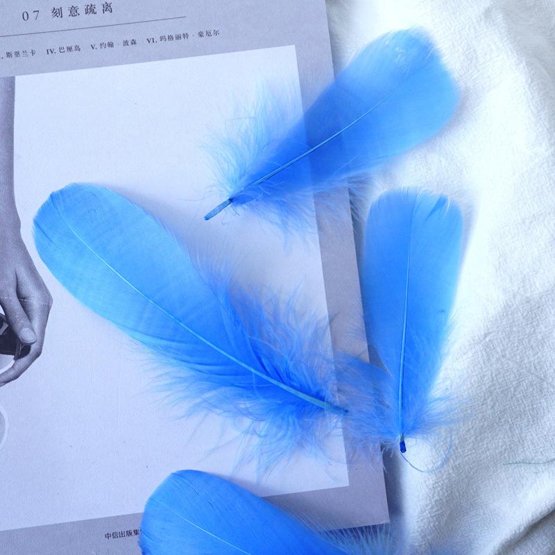 50Pcs Macaron Colored Feather Decorative Goose Feather Large Medium Floating Dream Net Gift Box Filled With Bouquet Diy Handmade Materials