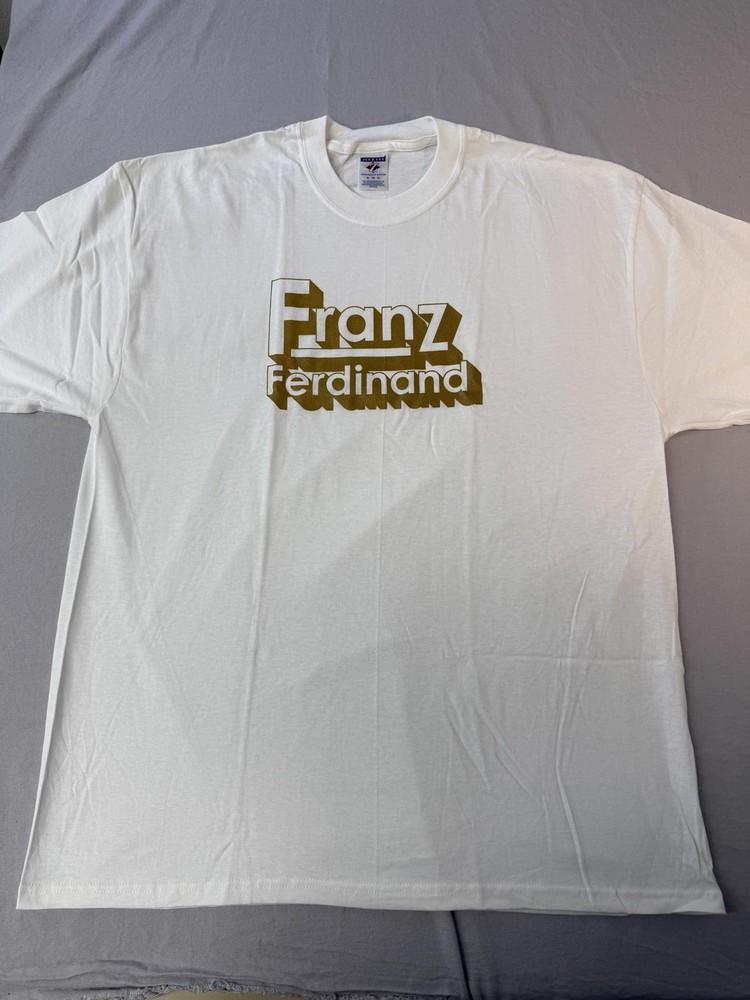 Y2K Franz Ferdinand T-shirt - 2004 Gold Ink Tee - XL Unisex T-Shirt XXXXL