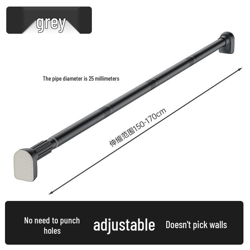 Retractable Stainless Steel Clothesline & Shower Curtain Rod Combo for Balcony and Bathroom