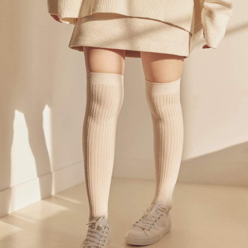 MARUN5 [Long Over/Short] Generous Soft Warm Golji Knee Socks (2 Types)