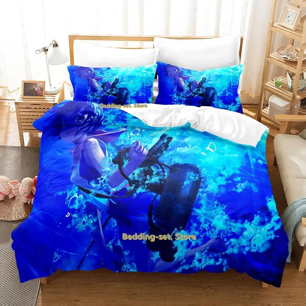 Nytt Kantai Collection Sängklädesset Tecknad Anime tredelat set Vuxen Barn Sovrum Påslakanset 3D Kawaii Flicka enkelsängsset