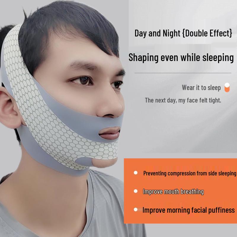 Men's V-Face Lifting and Firming Mask for Masseter Muscle and Nasolabial Folds Sculpting