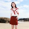 Sancai Plus Size 100% Cotton A-Line Denim Mini Skirt
