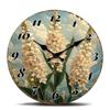 Vintage Floral Bloom Wall Clock, Botanical Garden Theme, Silent Quartz, Shabby Chic Home Decor, Flower Lover Gift Clock