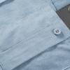 Men Solid Color Casual Shirt Lapel Long Sleeve Flap Pockets Single Breasted Shirt Loose Fit Tops Workwear