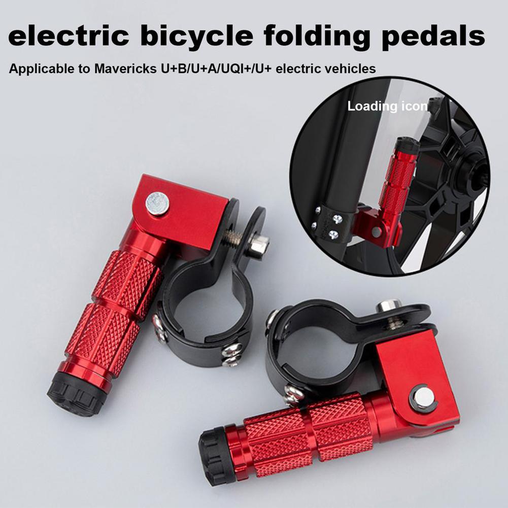 1Pair Motorcycle Foot Pegs CNC Aluminum Motor Bike Universals Folding Footrests Foot Pegs Premium Rear Foot Pedals Motorbike