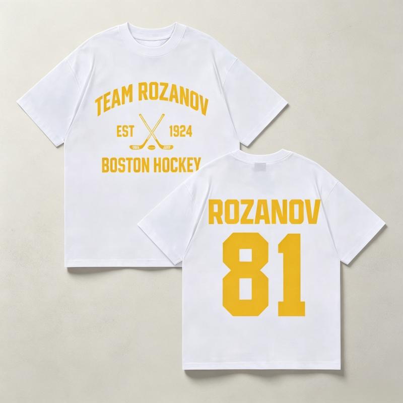 Beheizte Rivalität Unisex Baumwolle Boston Raiders Trikot Shirt ilya rozanov 81 Grafik Unisex WoUnisex Kurzarm Günstiges T-Shirt