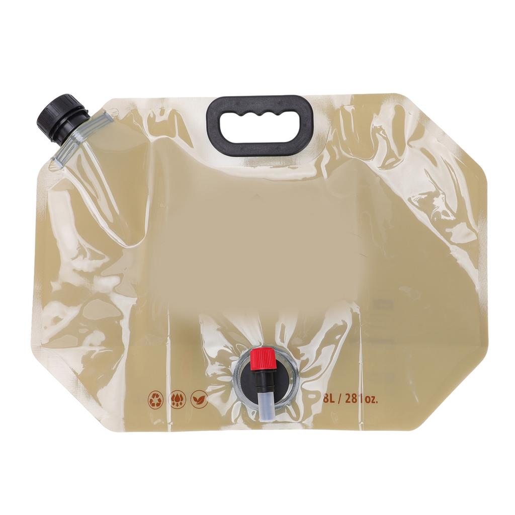 Camping Water Container PE 8L Portable Foldable Water Bag Storage Container with Faucet for Hiking Riding Outdoor Sport
