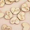 100pcs Stars Wedding Rustic Wooden Love Heart Table Scatter Crafts