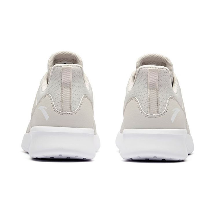 Anta Running Series Fabric Synthetic Leather Breathable Lightweight Low-Top Running Shoes Men Sneakers Gray White 91915586-1
