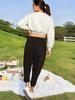 European & American Women's Corduroy Pants - Elastic Waist, Pocketed, Loose Fit, Tapered Leg, 2026 Autumn/Winter Collection