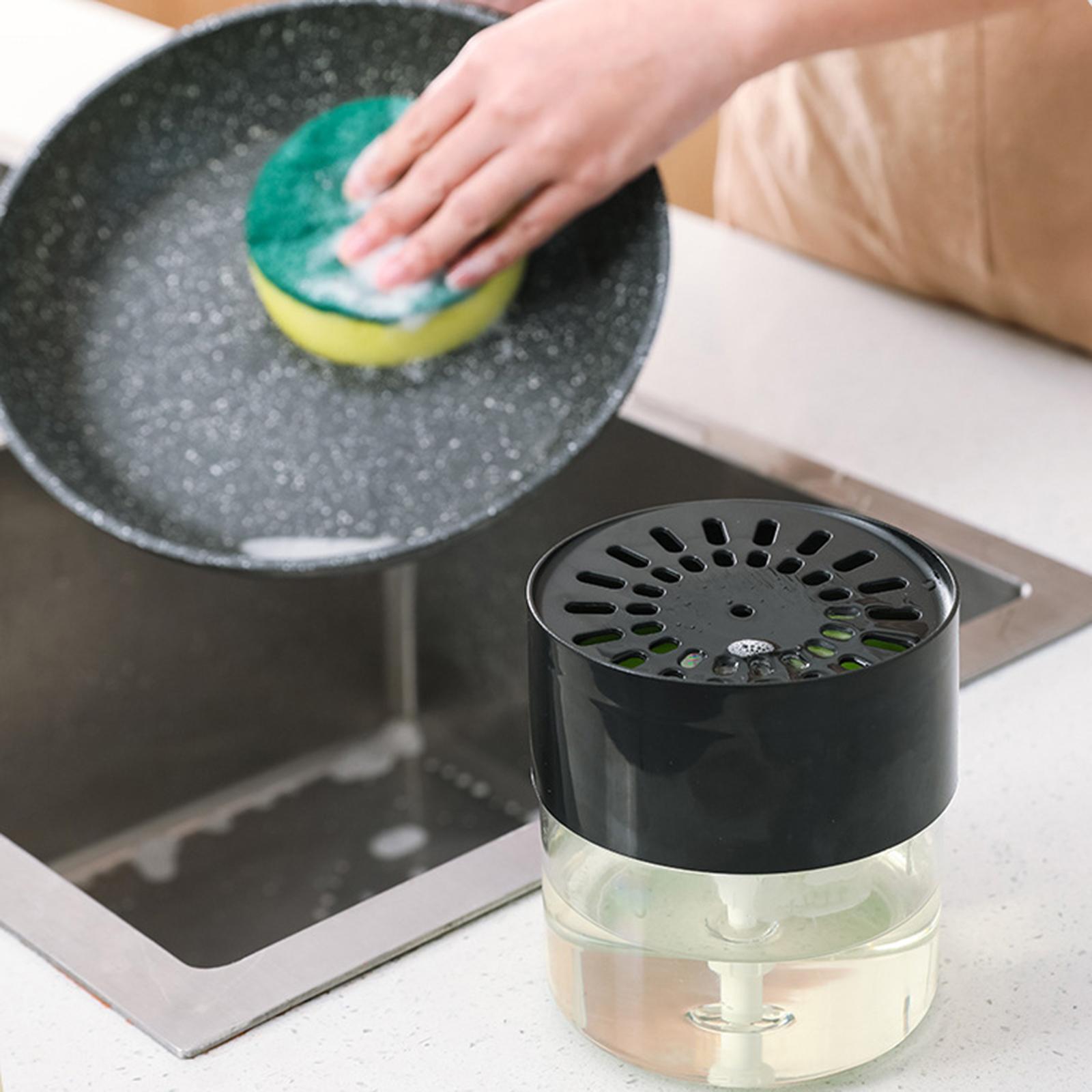 Soap Dispenser with Sponge Holder Dish Soap Dispenser Kitchen Soap Dispenser чёрный