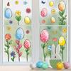 Easter Window Stickers Colorful Easter Eggs Glass Windows Static Sticker Decor Decoration Spring Party Gift For Kids Room