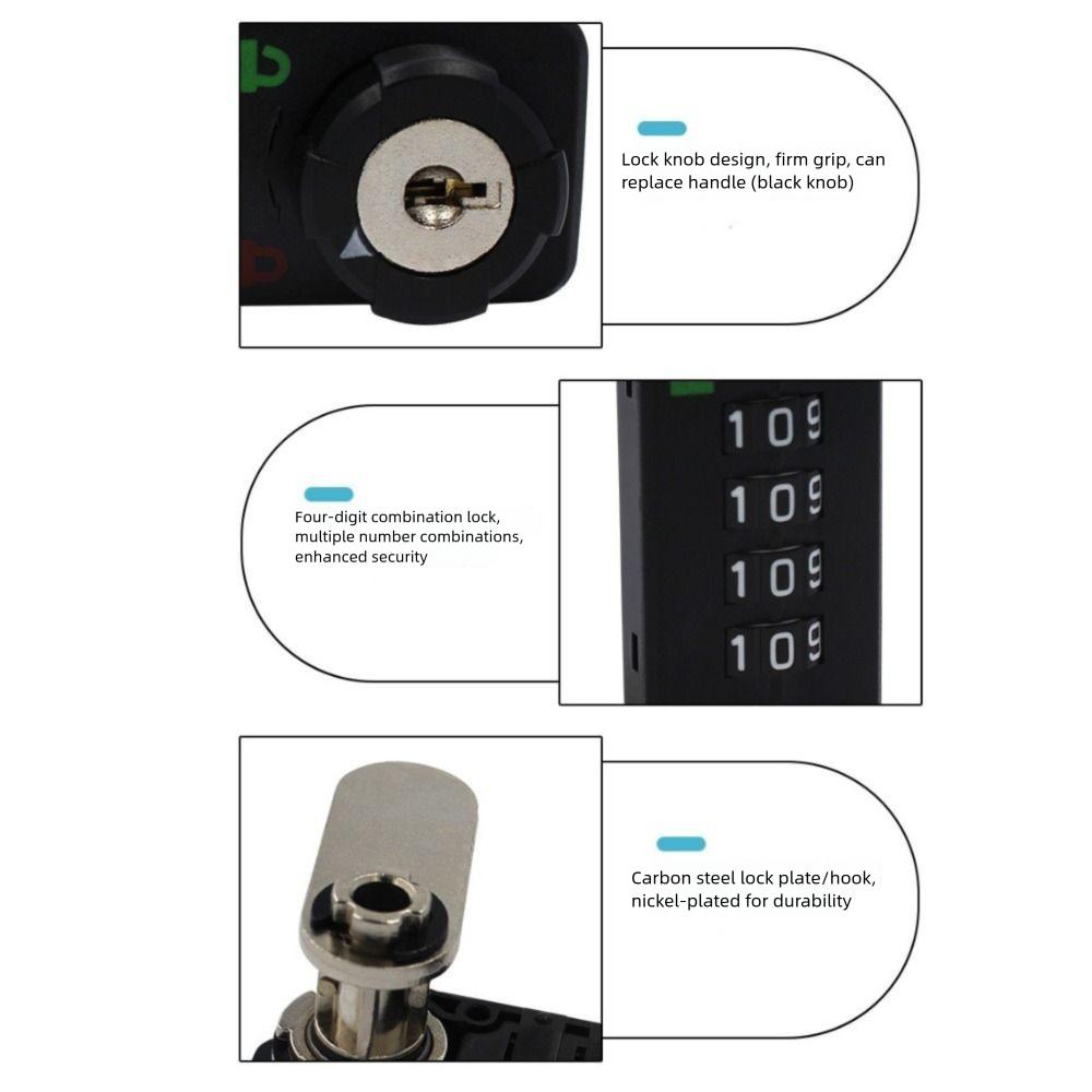 Zinc Alloy Mechanical Password Lock 4 Digital Code Security Combination Lock Durable Anti-theft Drawer Lock Furniture Hardware
