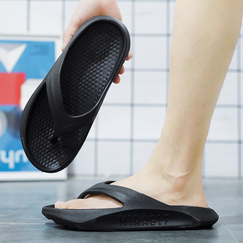 One pedal summer Amazon export EVA thick bottom stepping on shit feeling flip-flops home couple slippers lip-flop