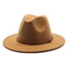 New Fedora Wool Hat Women's Hat European and American Fashion Hat Men's Jazz Hat Woolen Top Hat