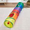 Colorful Folding Cat Tunnel Toys Breathable Kitty Training Toy Pet Collapsible Tube Toy  Training