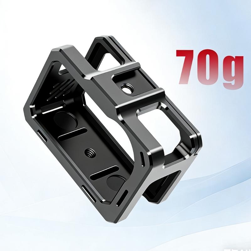 High Strength Aluminum Camera Cage For Action Cameras Frame Offering Full Protections Easy Battery Access 1/4inch Hole