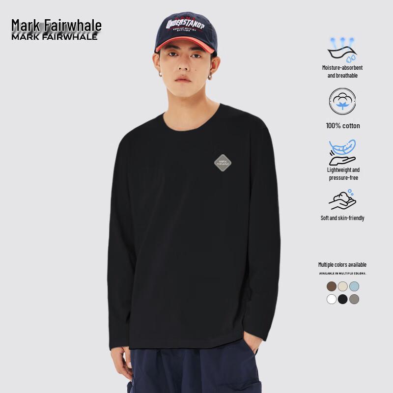 

Mark Fairwhale Men s Pure Cotton Long-Sleeve T-Shirt L