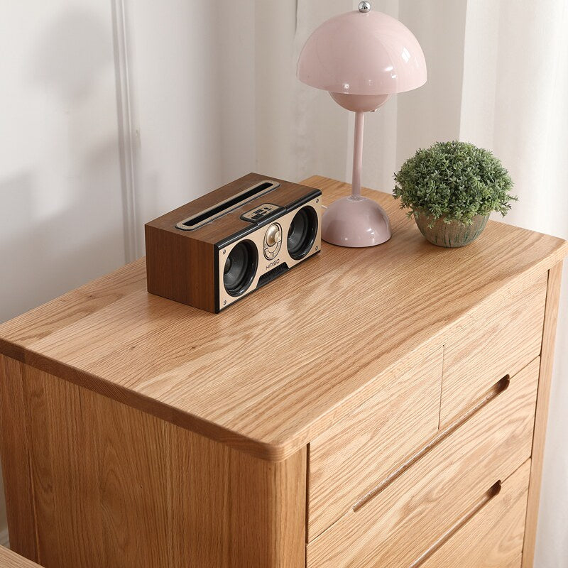 Modern Oak Chest of Drawers with 5 Drawers