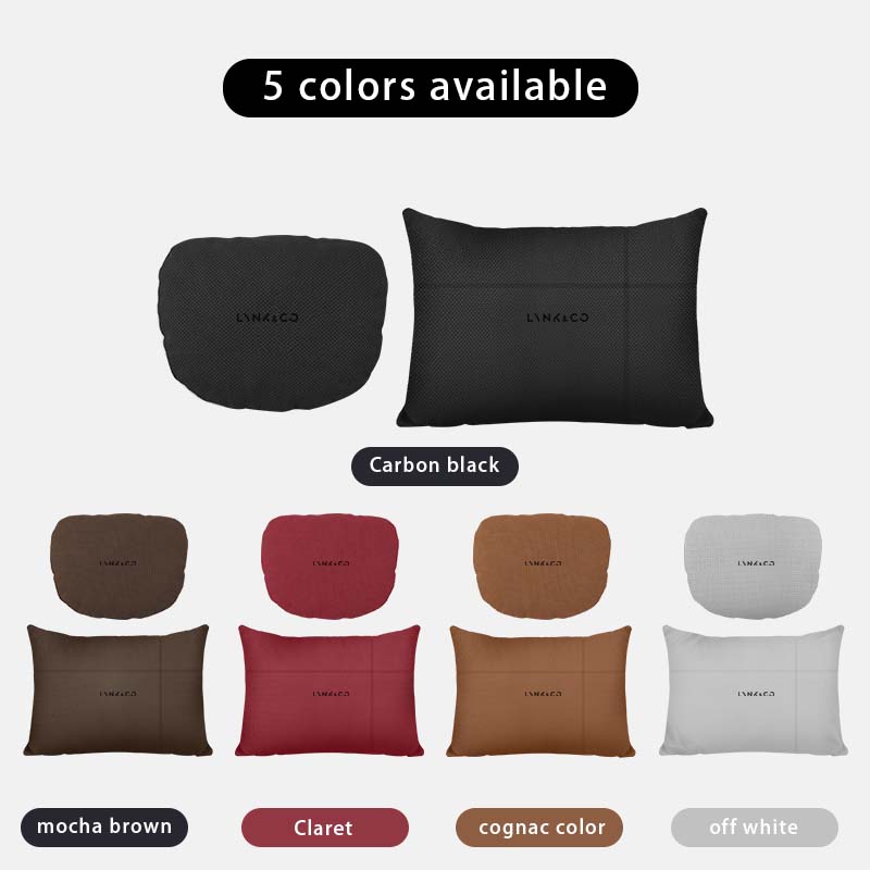 Car Neck Pillow Seat Headrest Lumbar Spine Protectio For LYNK CO 01 02 03+ 05 06 09 PHEV MHEV 2023 2024 Car Accessories Logo