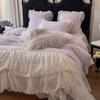 Lace Bedding Set Four-piece French Skin-friendly Breathable Bed Sheet Quilt Cover Pillowcase